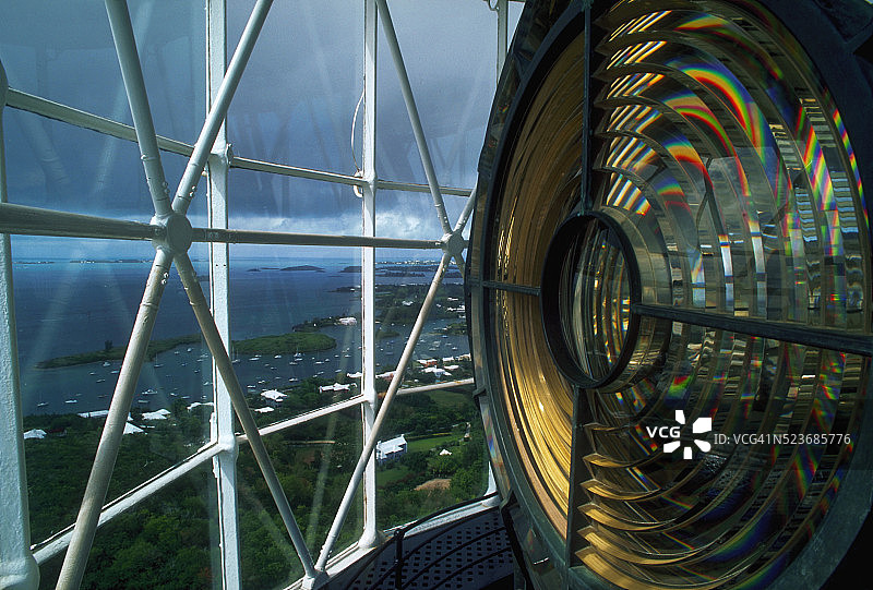 百慕大吉布斯山灯塔灯室视角图片素材