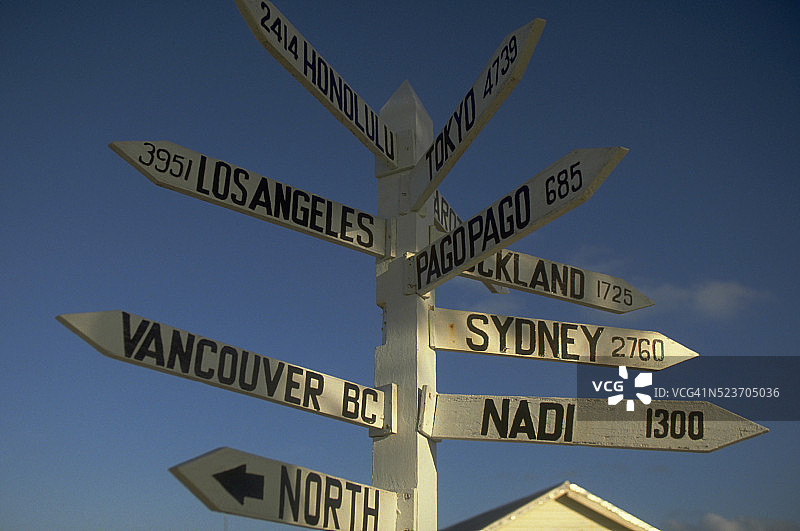 库克群岛的标志牌图片素材