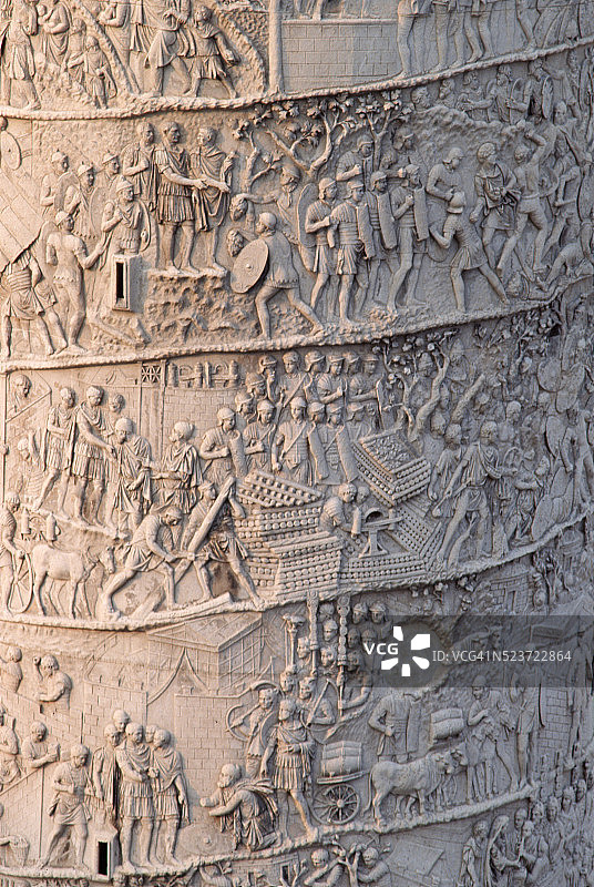 图拉真柱细节图片素材