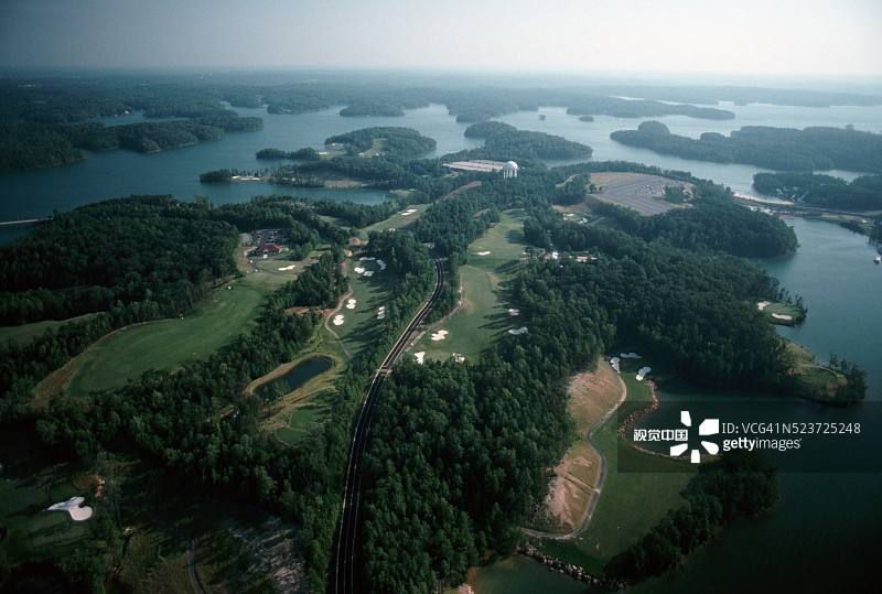 拉尼尔湖群岛高尔夫球场图片素材