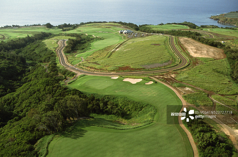 卡帕鲁瓦种植园高尔夫球场17号洞图片素材