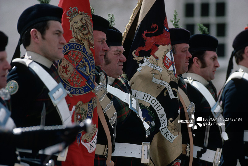 苏格兰布莱尔城堡私人军队的士兵图片素材