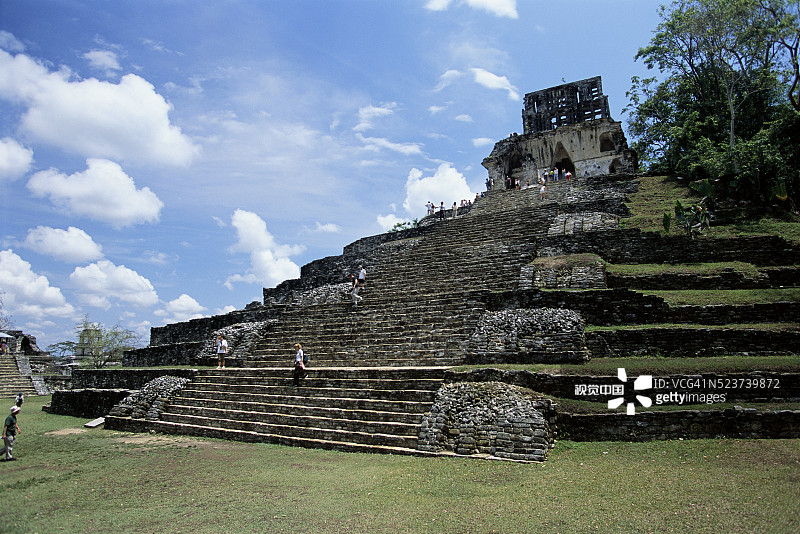 帕伦克遗址的寺庙图片素材
