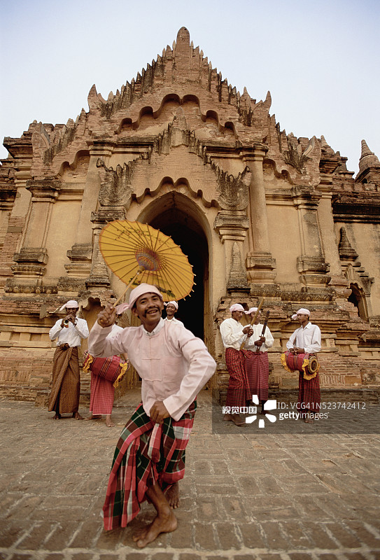 Gawdawpalin寺庙的舞者图片素材