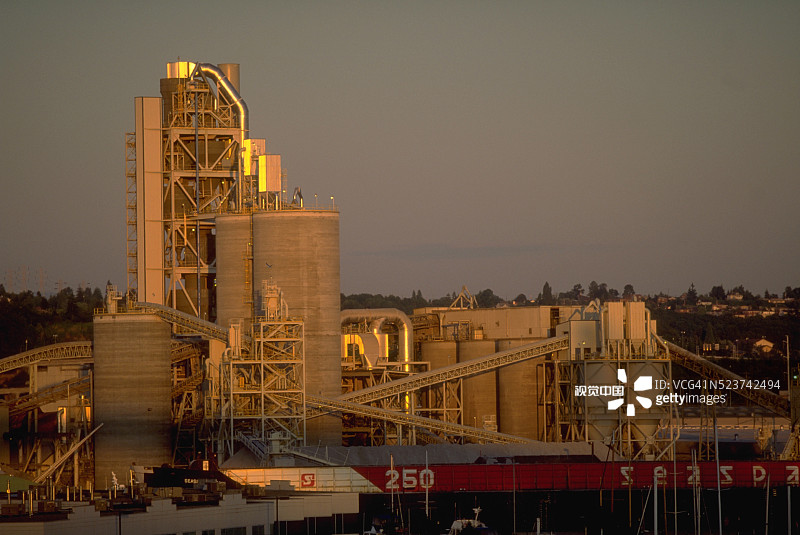 西雅图的混凝土工厂图片素材