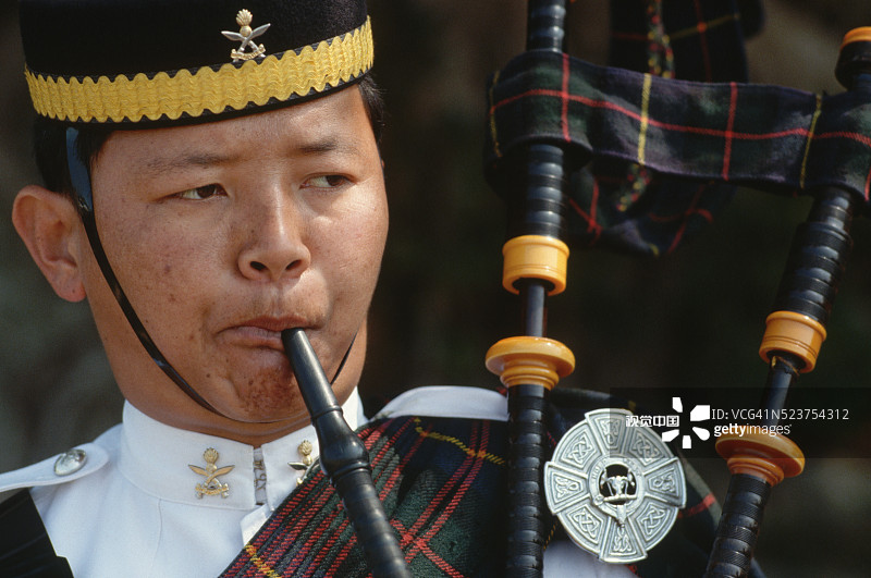 斯坦利堡的廓尔喀风笛手图片素材