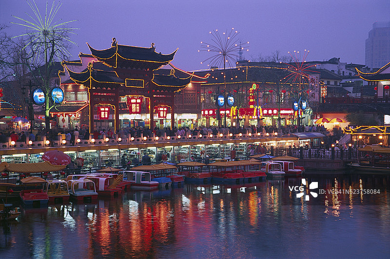 夫子庙中国元宵灯会图片素材