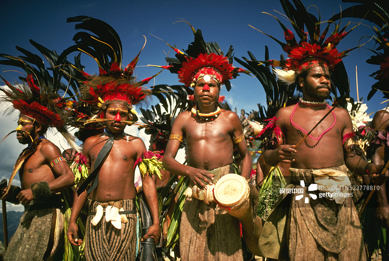 巴布亚新几内亚的鼓手图片素材