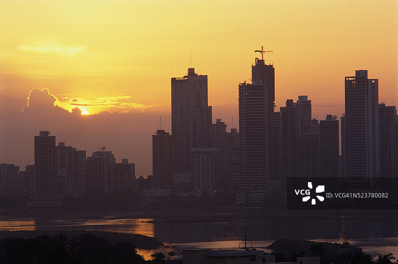 巴拿马城日出景色图片素材