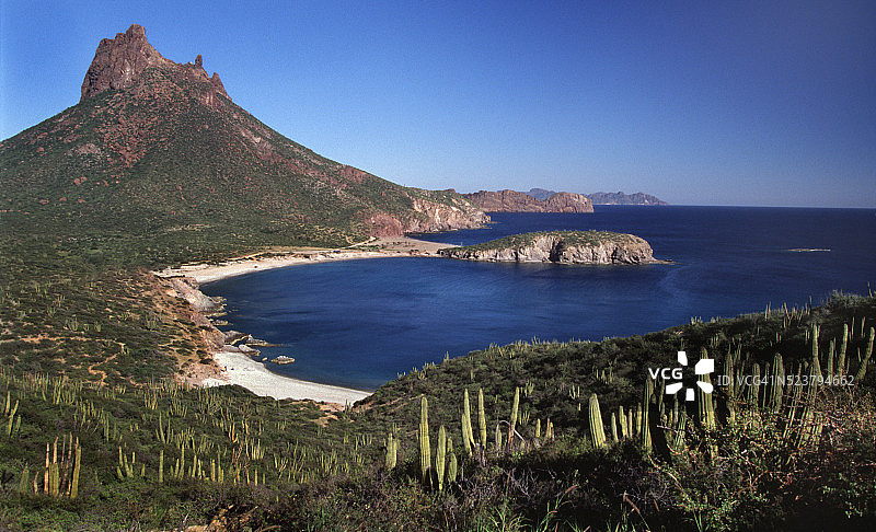 墨西哥加利福尼亚湾的平塔斯海滩图片素材