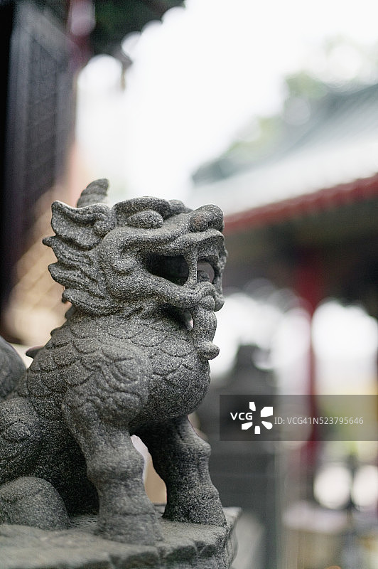 黄大仙祠的龙雕塑图片素材