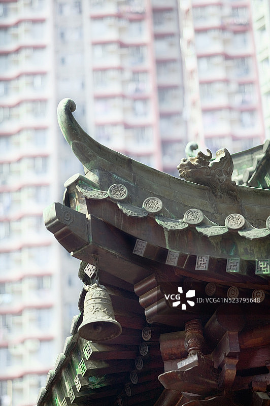 黄大仙祠的屋顶图片素材