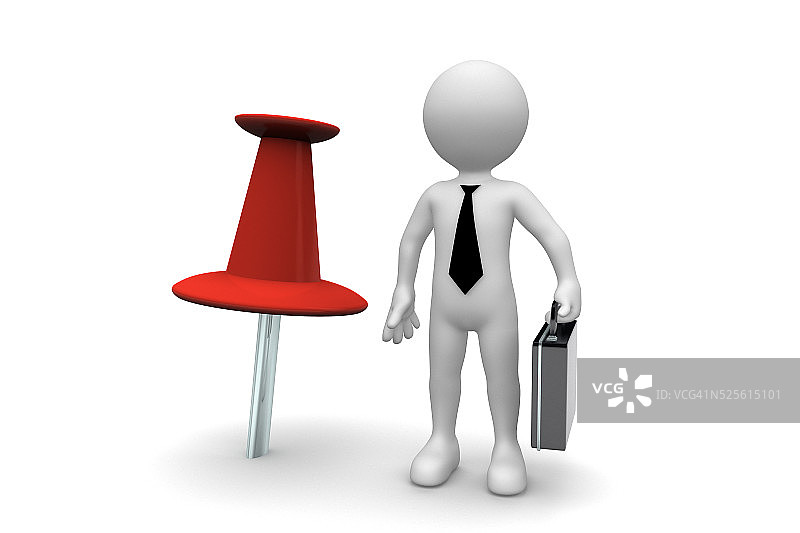 经理和大头针图片素材