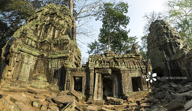 柬埔寨吴哥丛林中的塔布笼古寺图片素材