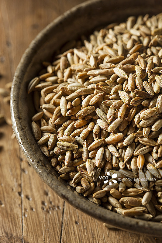 有机干燥黑麦谷物图片素材