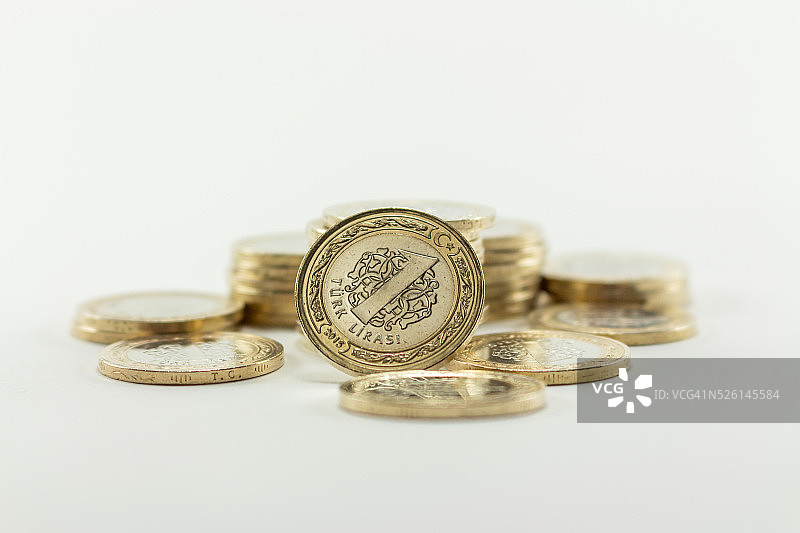 土耳其里拉硬币，1里拉图片素材