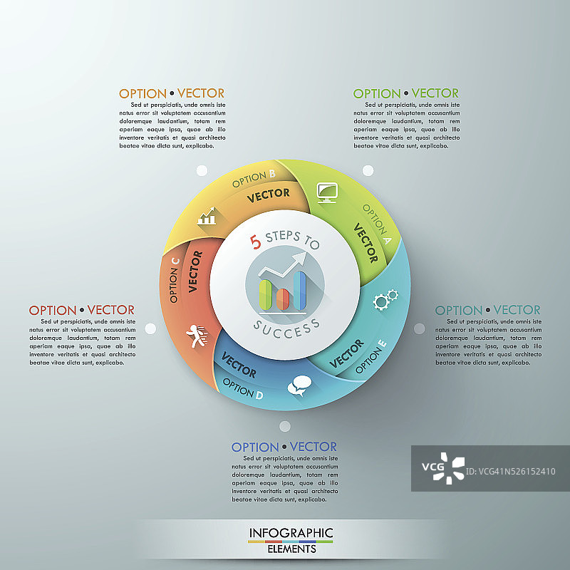 现代信息图形选项横幅。图片素材