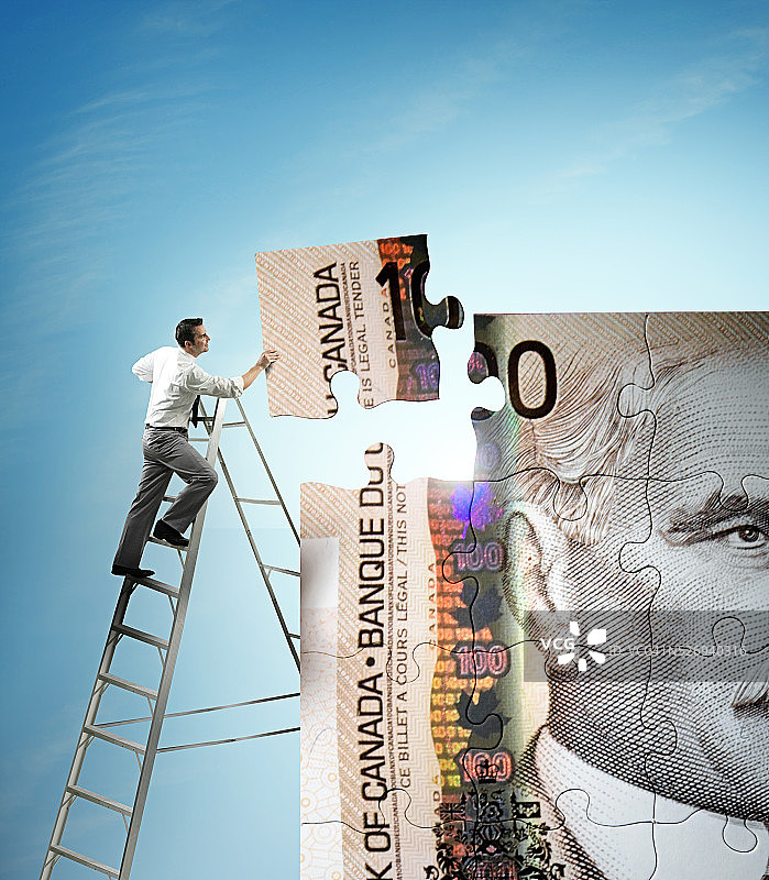 金钱拼图图片素材