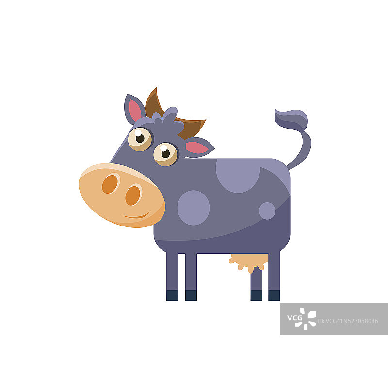 可爱风奶牛插画图片素材