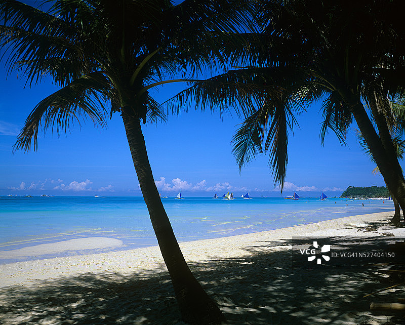 长滩岛白沙滩热带海滩图片素材