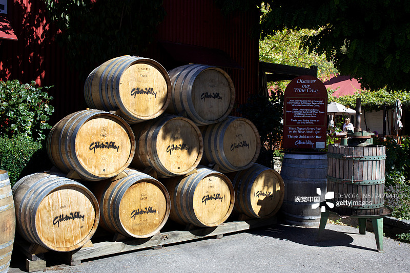 皇后镇吉布斯顿山谷葡萄园和奶酪店，新西兰图片素材