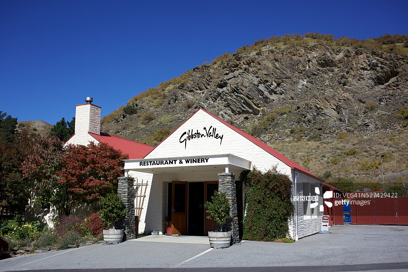 皇后镇吉布斯顿山谷葡萄园和奶酪店，新西兰图片素材