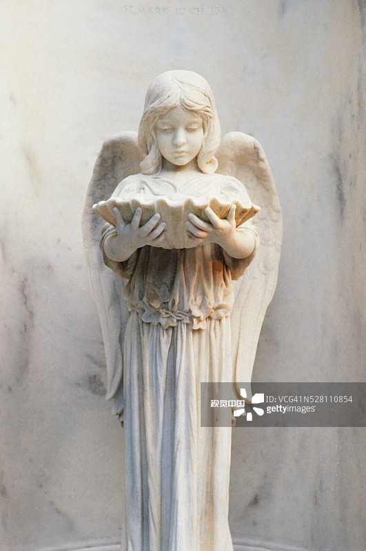 邦纳文特公墓的天使雕塑图片素材