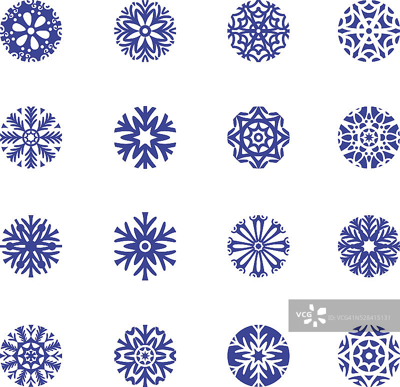 雪花合集图片素材