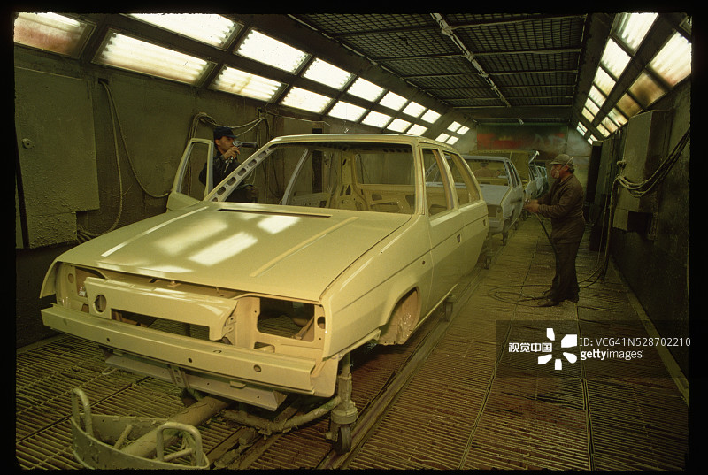 斯柯达工厂的汽车绘画图片素材