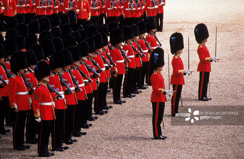 英国伦敦白金汉宫的换岗仪式图片素材