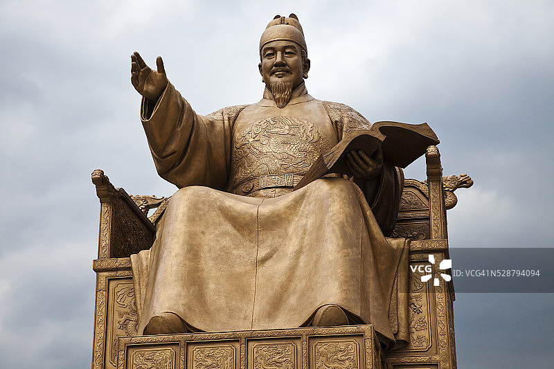 世宗大王雕像图片素材