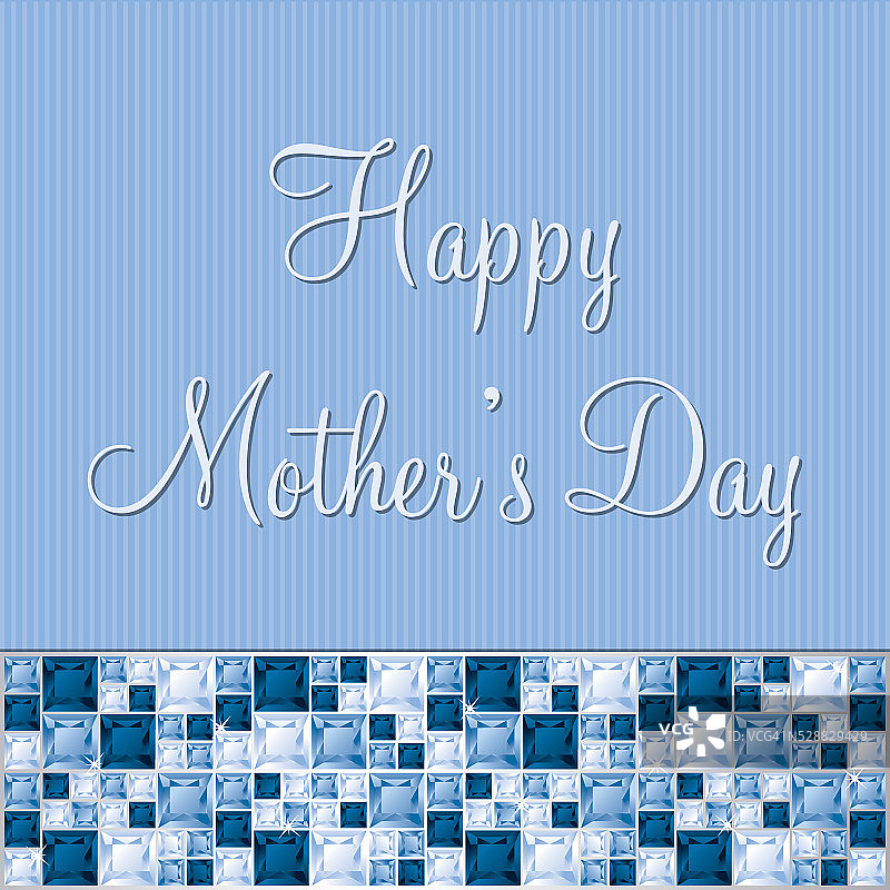 矢量格式双色母亲节宝石贺卡图片素材