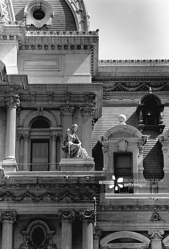 费城市政厅特写图片素材