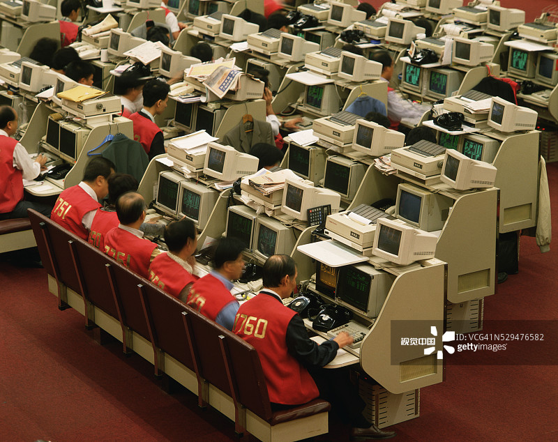 香港交易所的交易员图片素材