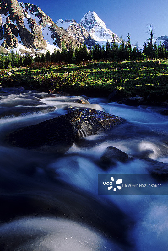 加拿大艾伯塔省的溪流图片素材