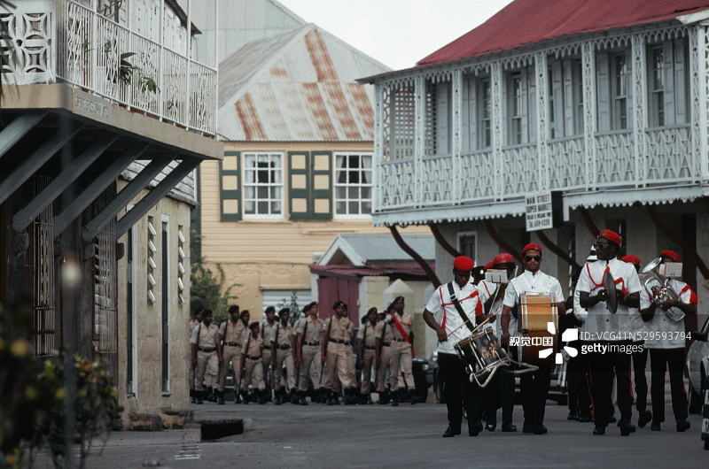 查尔斯敦独立日游行图片素材