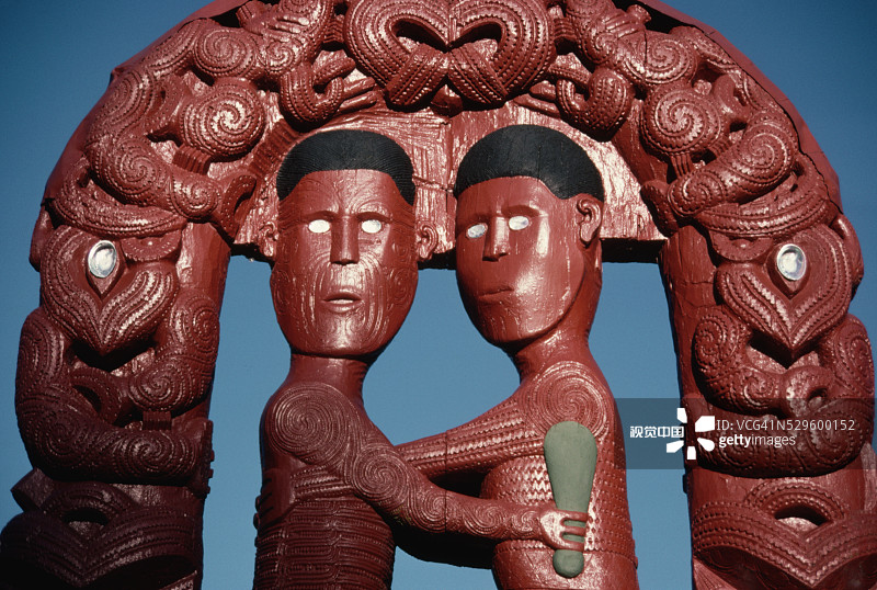罗托鲁瓦的毛利雕刻图片素材