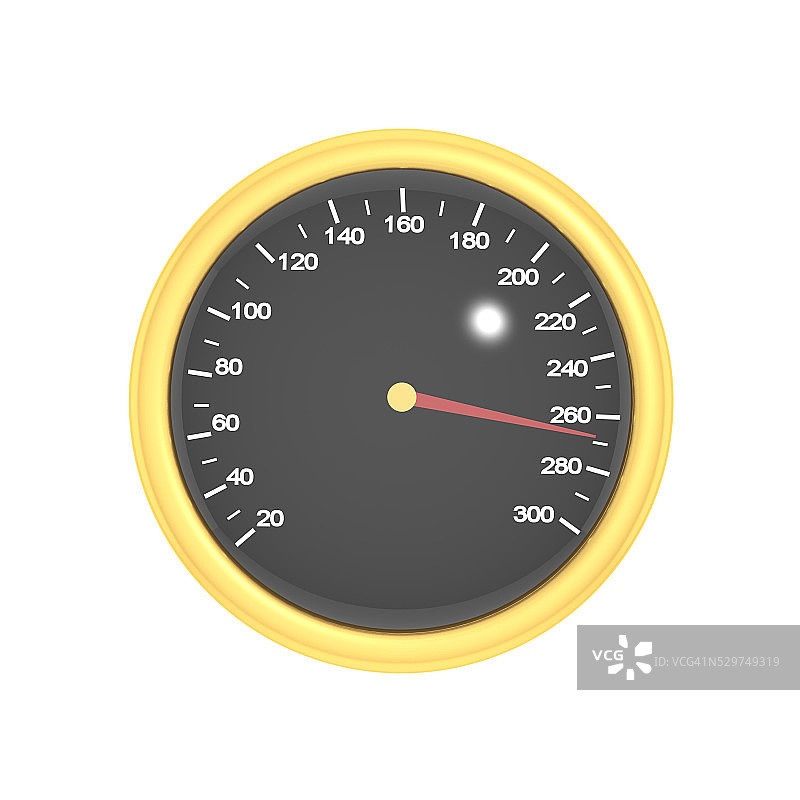 白色背景上的速度表图片素材