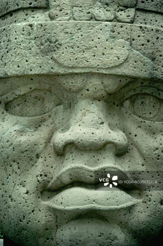 奥尔梅克头像特写图片素材