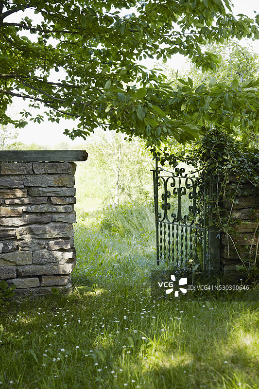 花园中的大门图片素材