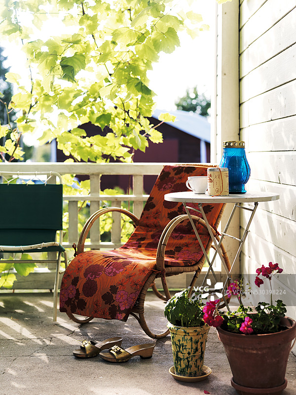 门廊上的摇椅图片素材