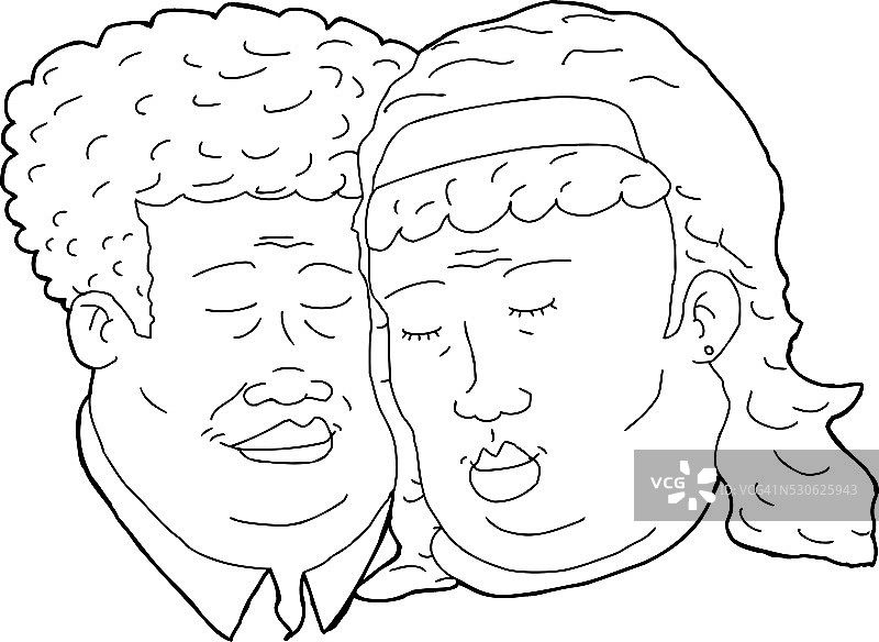 幸福情侣轮廓图片素材