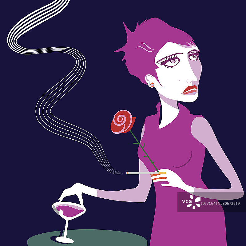 女士正在等待约会图片素材