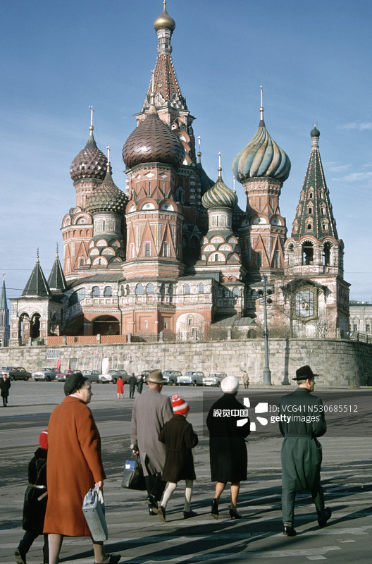 红场上的瓦西里升天大教堂图片素材