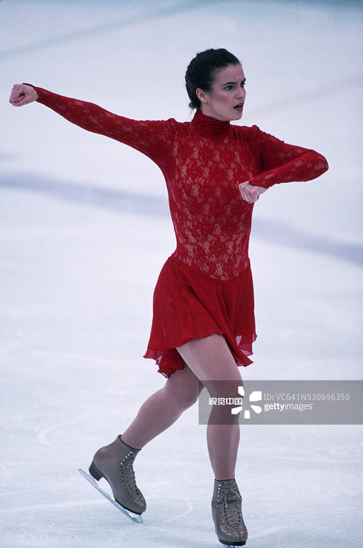 卡塔琳娜·维特：奥运花样滑冰运动员图片素材