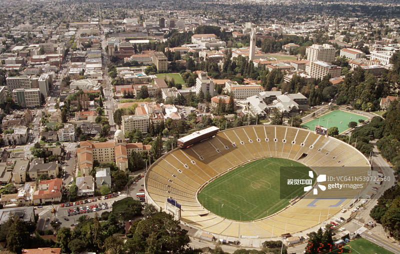 加州大学伯克利分校的航拍景色图片素材