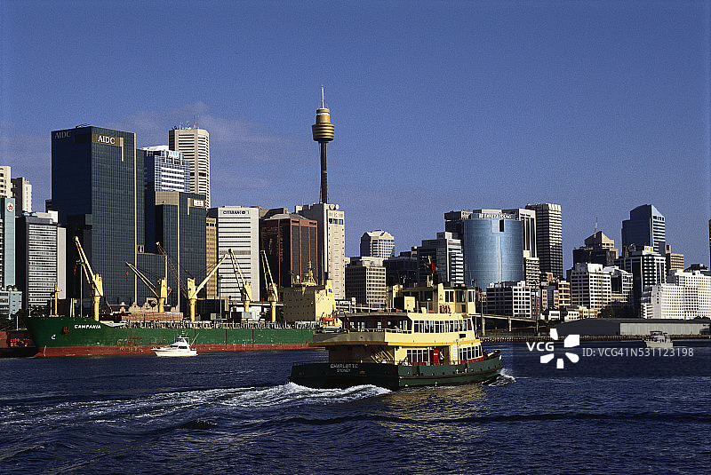 达令港的渡轮图片素材