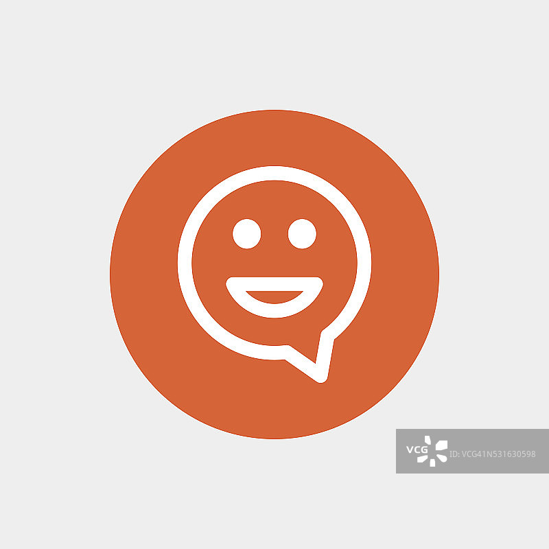 笑脸语音气泡符号，微笑图标图片素材