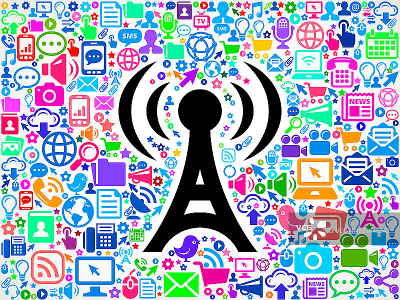 现代科技通信塔图片素材