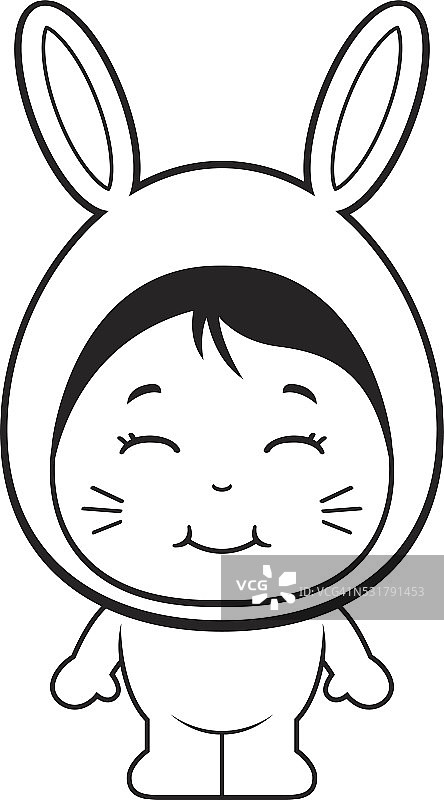 兔子女孩图片素材